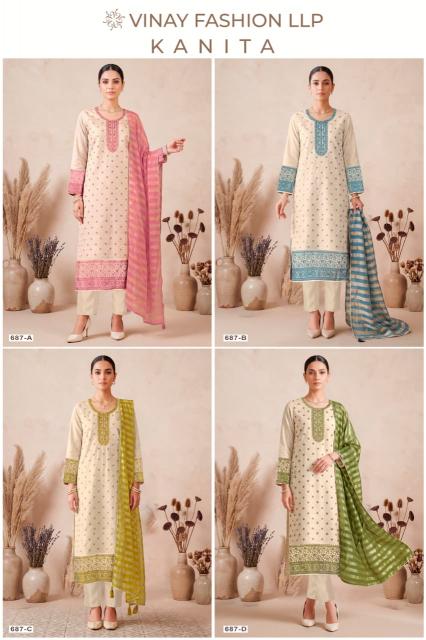 Vinay kuleesh kanita wholesale dress material description